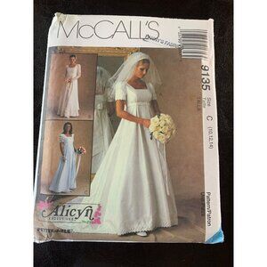 McCall's Misses Bridal Gown and Bridesmaid Dress Sewing Pattern Sz 10 - 14 9135